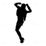 Silhouette of a dancing lady